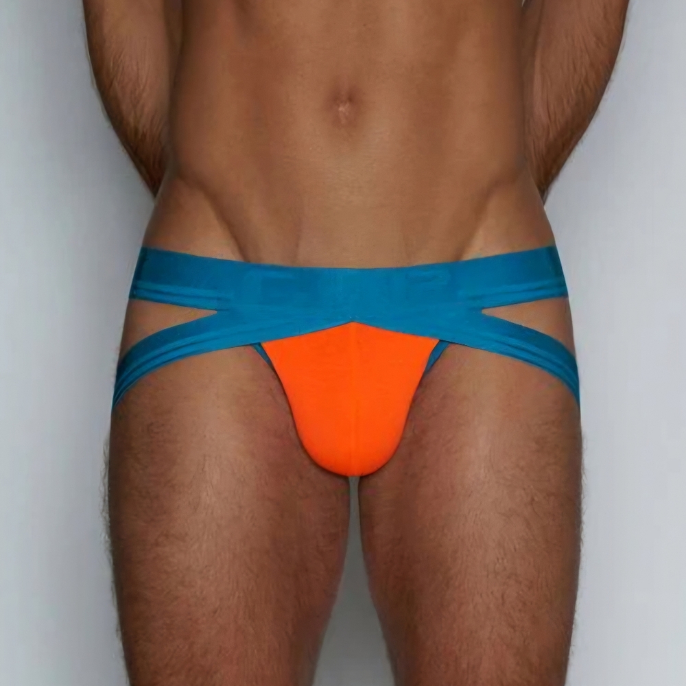 Men's Blue and Orange Underwear